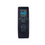 A product image showing a gray metallic ElecBRake remote control unit, possibly for industrial machinery. The unit has several buttons and a display screen.
